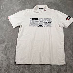 Rough & Swell Men's White Mock Neck Short Sleeve T-Shirt‎ Size Large
